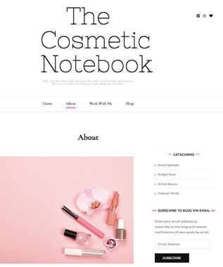 blog design layout